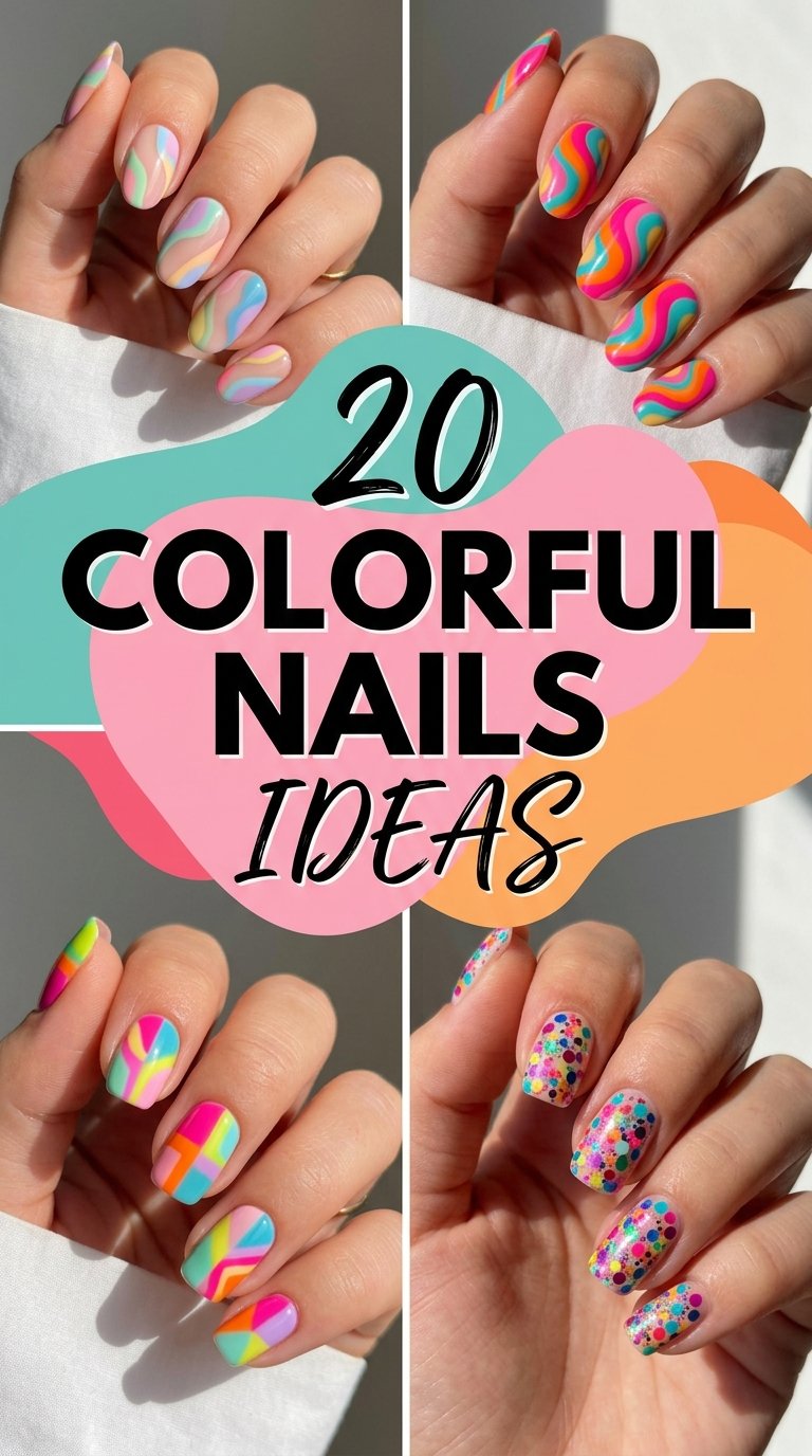 colorful nails Ideas