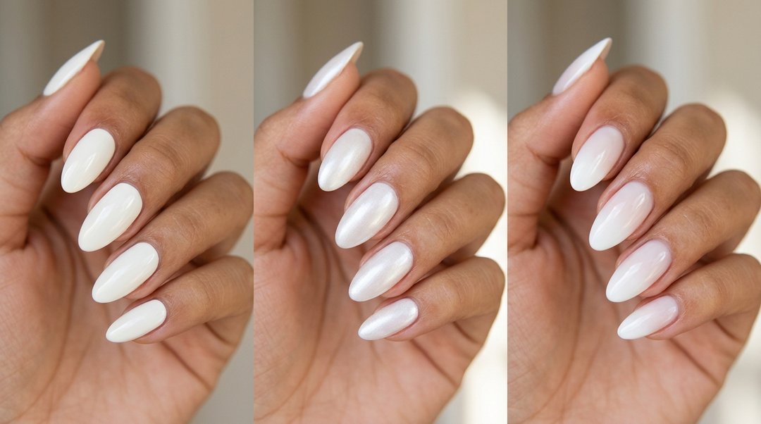 white almond nails
