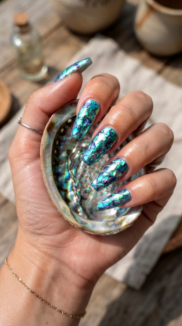 Abalone Shell Nautical Nails - 30 nautical nails
