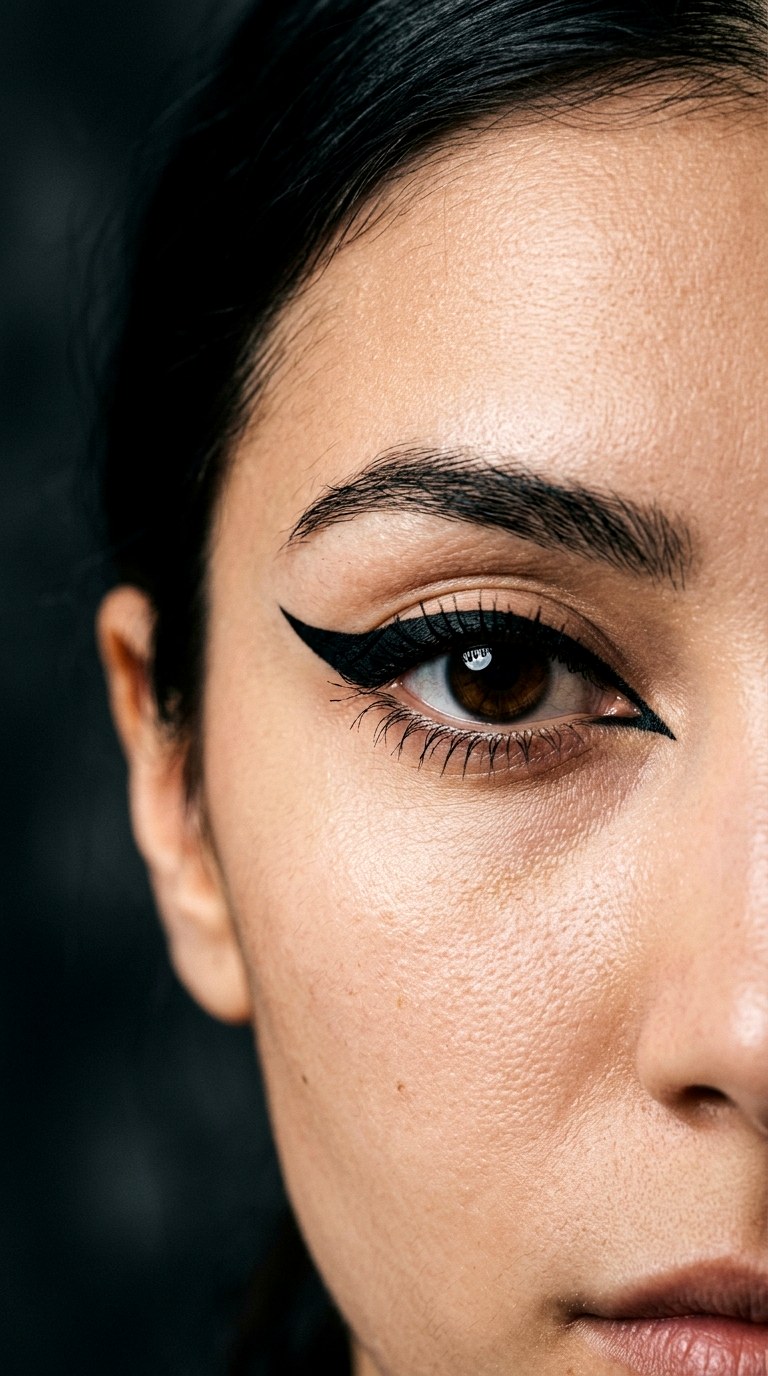 Bold Dramatic Black Wing - 22 Trending eyeliner styles  2026