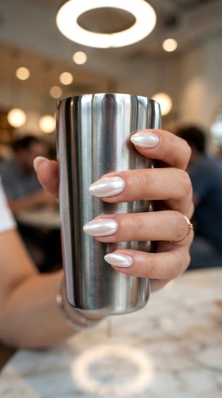 Glazed Donut White Almond Nails - 30 white almond nails