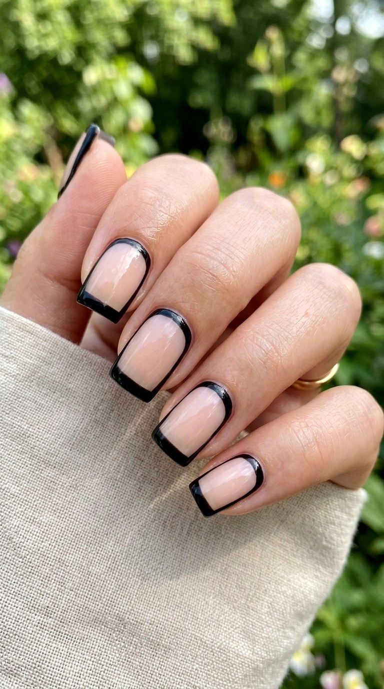 High Contrast Negative Space Summer Striped Nails - 23 summer striped nails