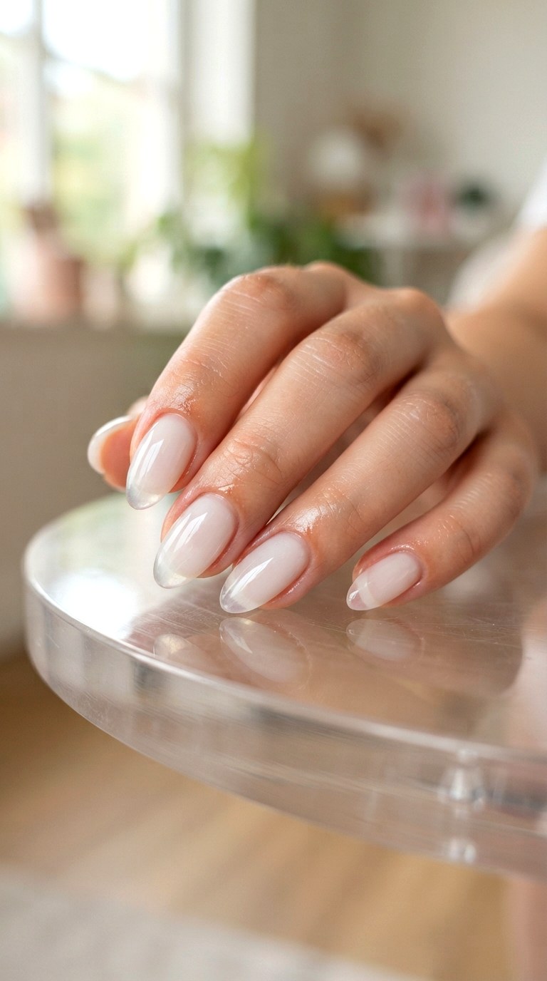Milky Jelly Translucency - 27 white almond nails