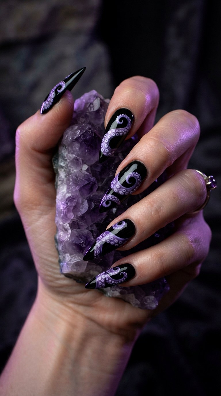 Octopus Tentacle Nautical Nails - 30 nautical nails