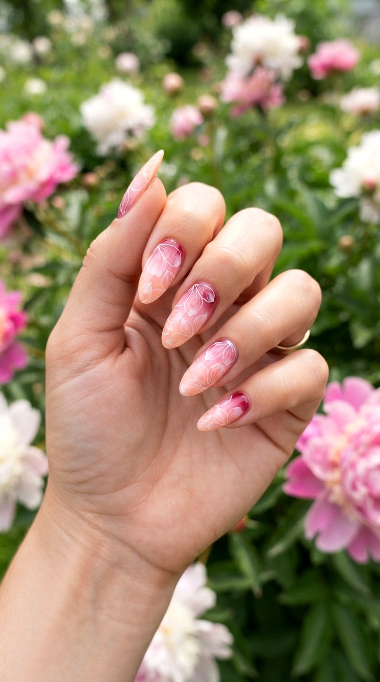 Ombre Petal Colorful Nails - 20 colorful nails