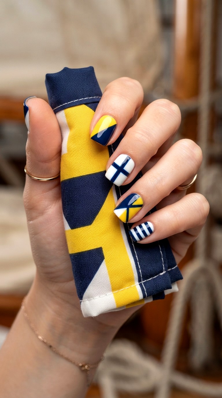 Signal Flag Nautical Nails - 30 nautical nails