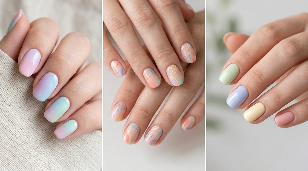 Subtle Spring Multicolor Nails