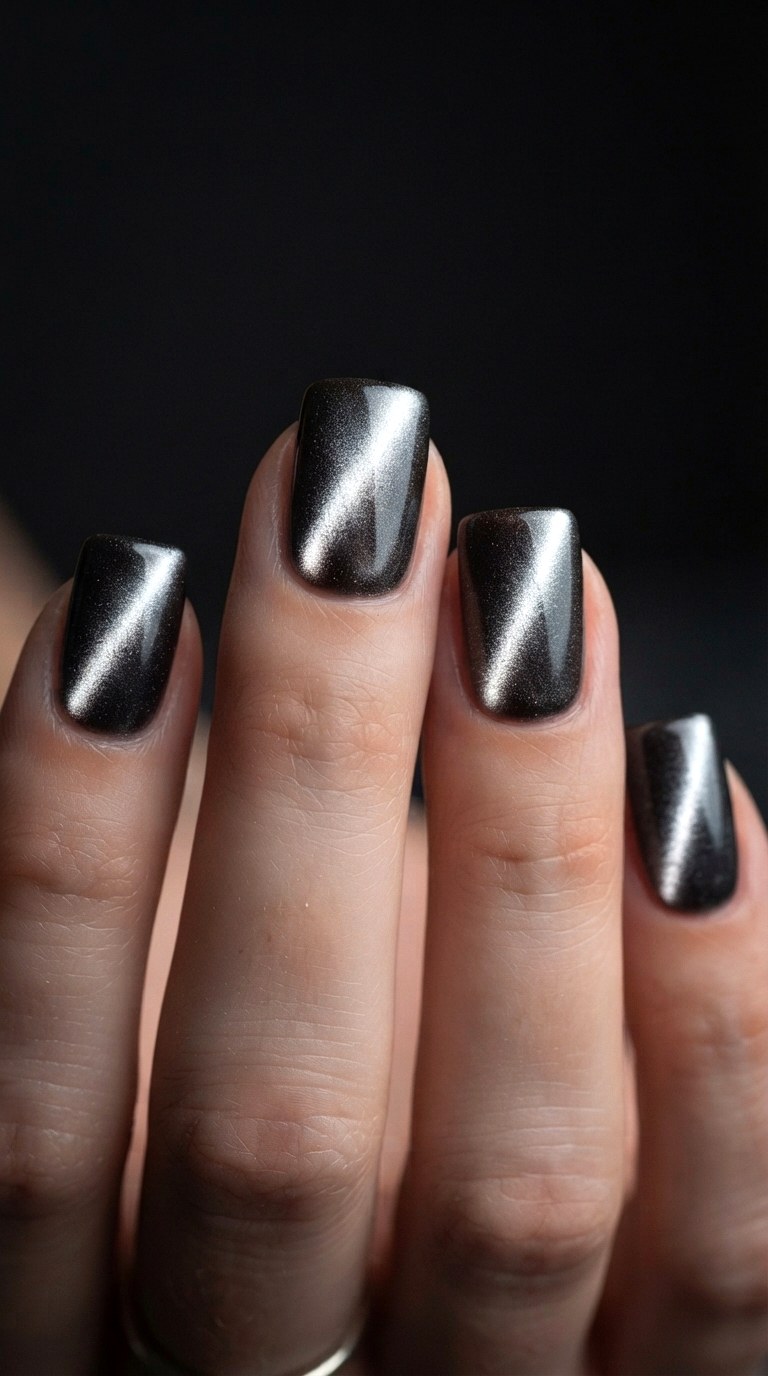 White Aura Magnetic Cat Eye - 28 white nails