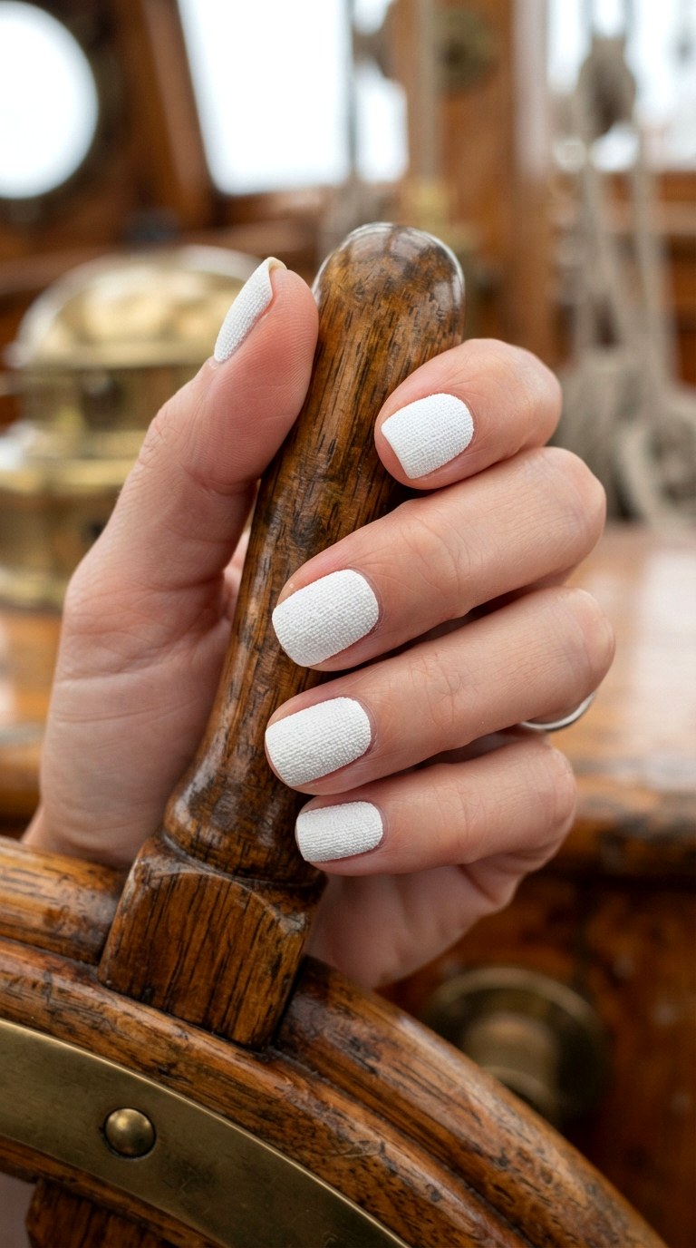 White Sail Cloth Nautical Nails - 30 nautical nails