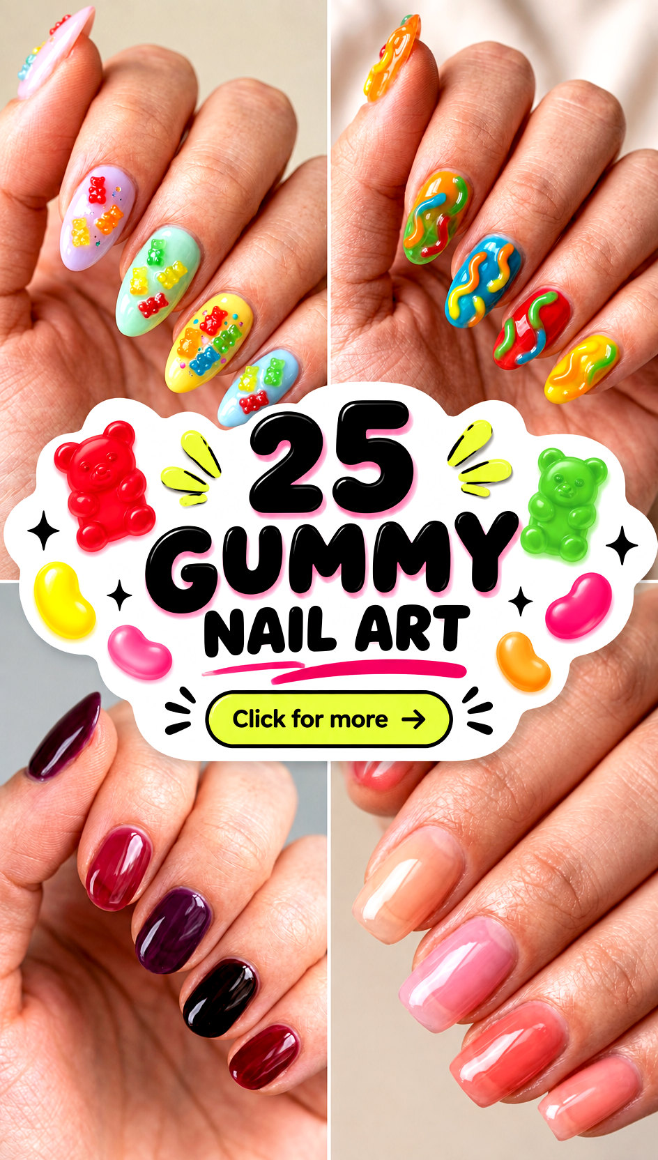25 gummy nail art - 25 gummy nail art