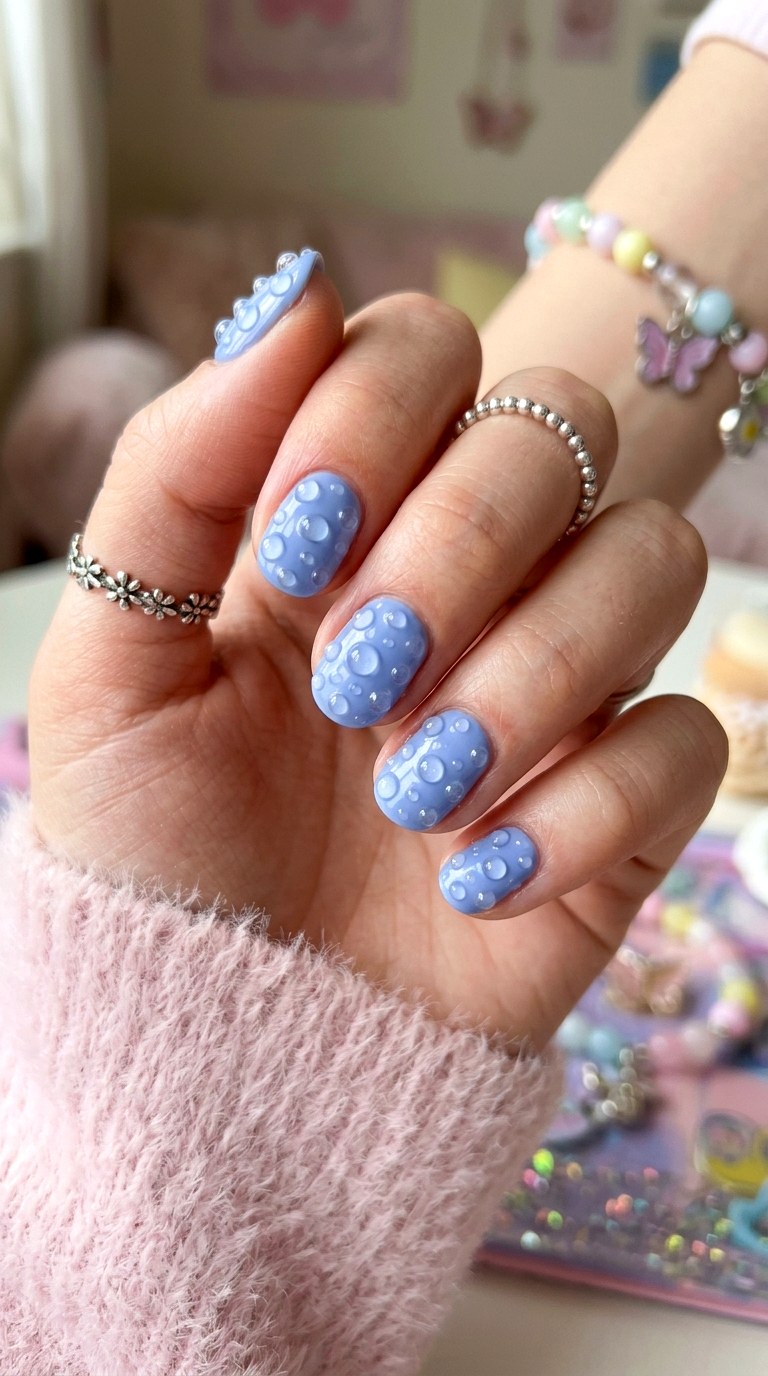 D Bubble Gel Accents - 25 Nail Art Design Ideas