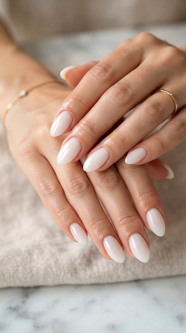 Classic Milky White Nails for Everyday Elegance - 25 white nail inspo
