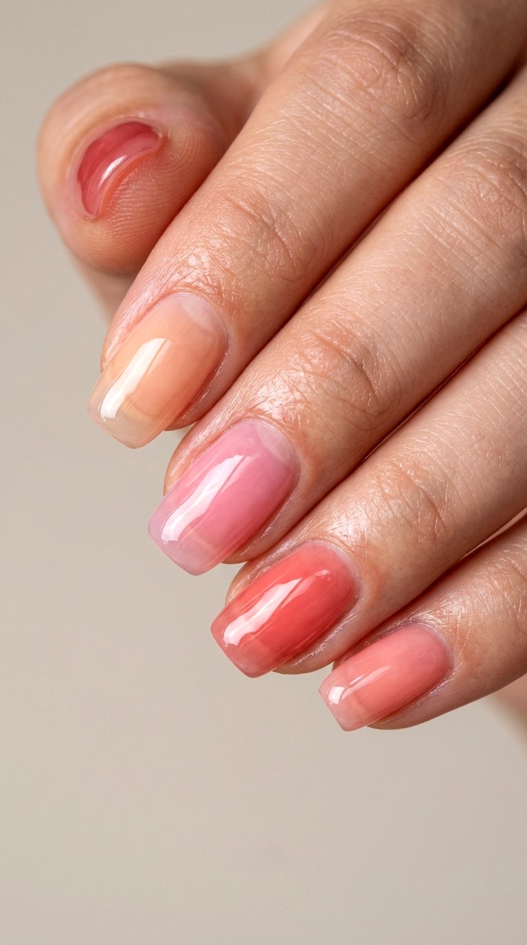 Gummy Nails with a Glossy High Shine Finish - 25 gummy nail art