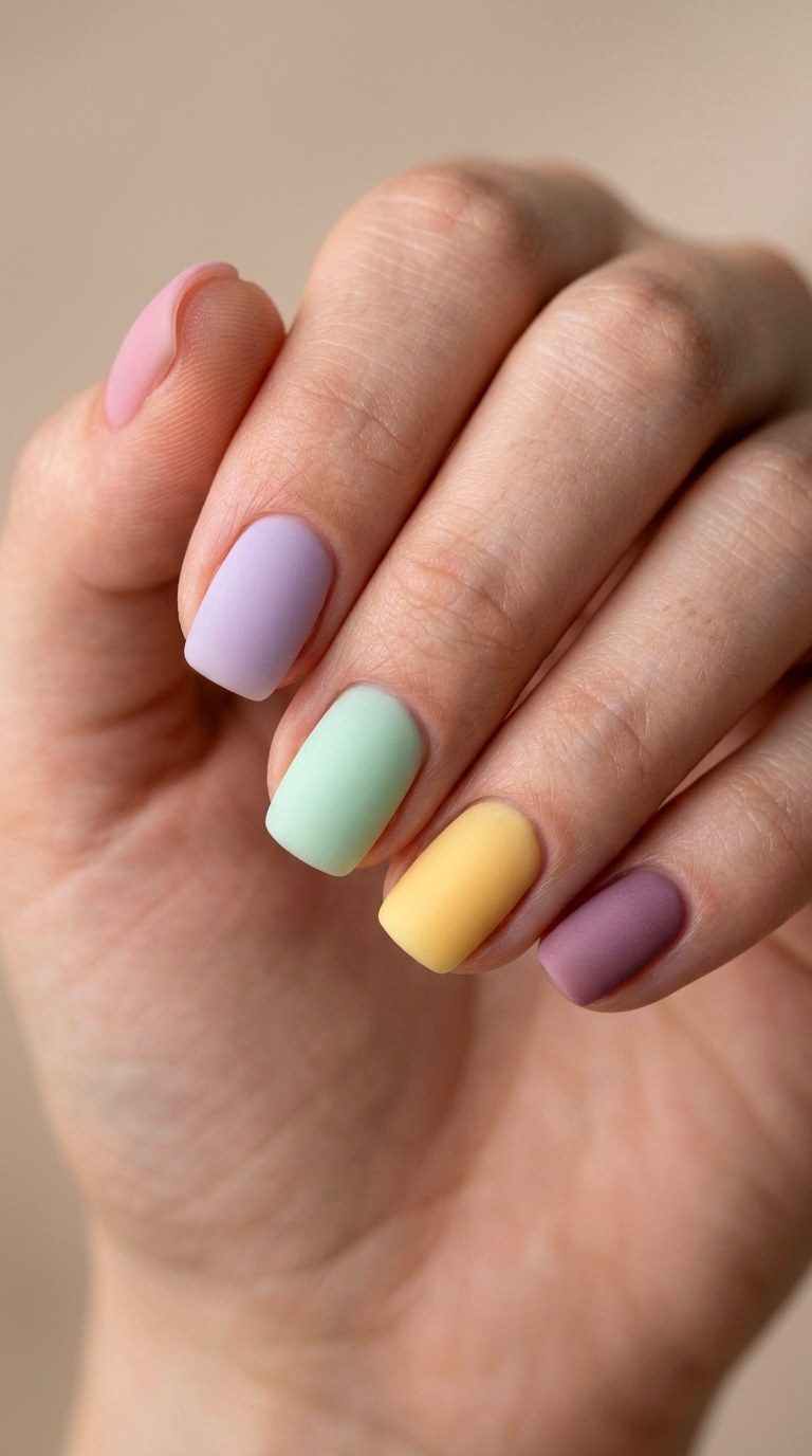 Gummy Nails with a Matte Finish Twist - 25 gummy nail art