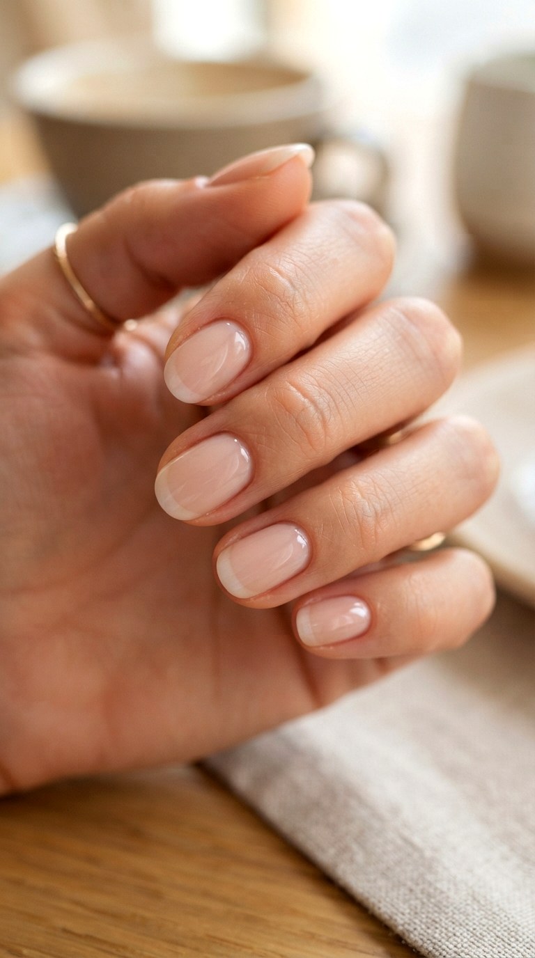 Invisible White French Nails - 24 white French nails idea