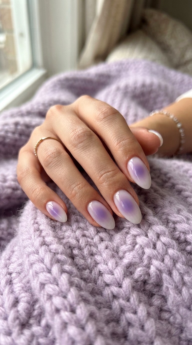 Lavender Haze Aura Almond Nails - 25 Summer Almond Nail Designs