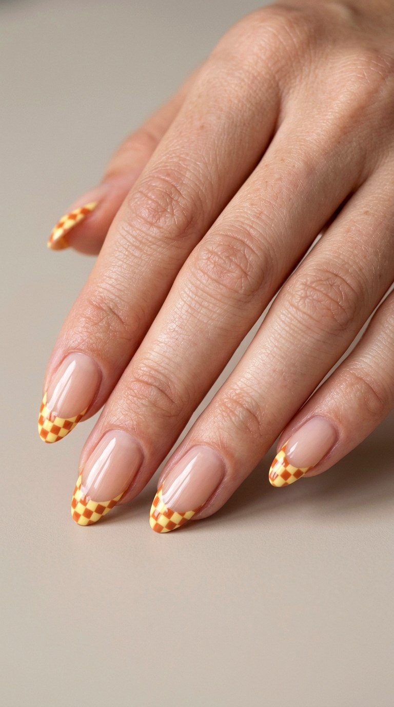 Retro s Checkerboard Tips - 25 back day of school nail art ideas