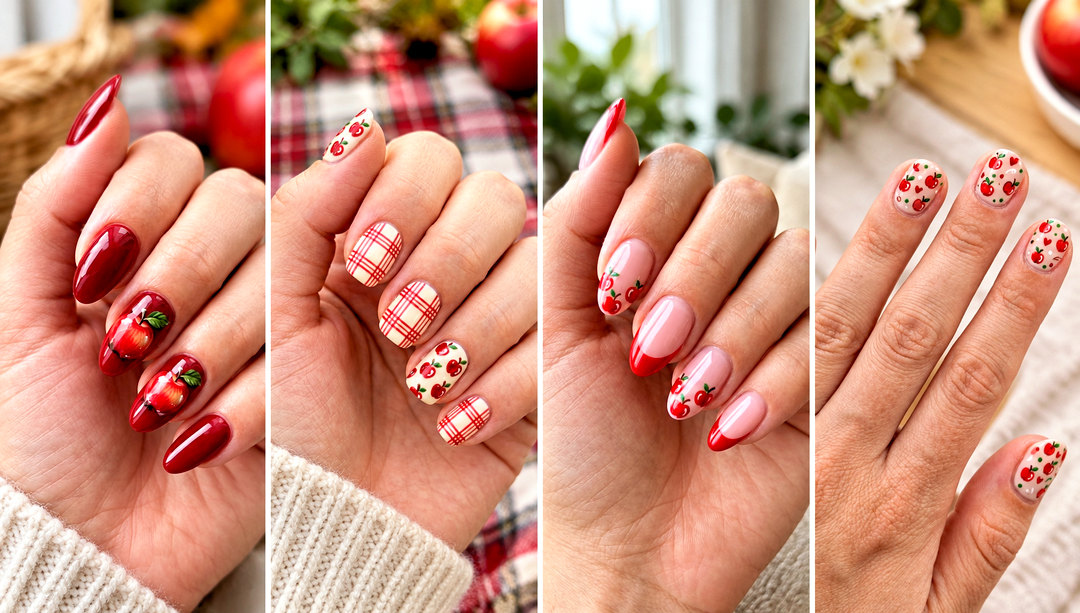20 Apple Whimsical Nail Design Ideas for a Playful Fall Mani