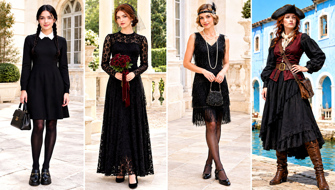 20 Black Dress Halloween Costume Outfit Ideas for Easy Glam