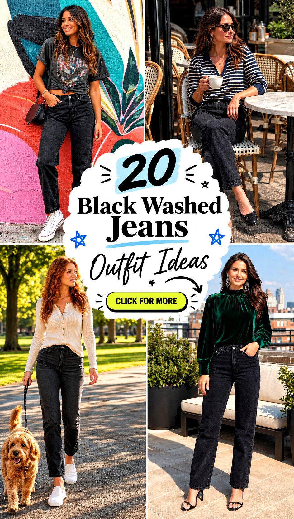 20 Black Washed Jeans Outfit Ideas for Effortlessly Cool Days - 20 Black Washed Jeans Outfit Ideas for Effortlessly Cool Days