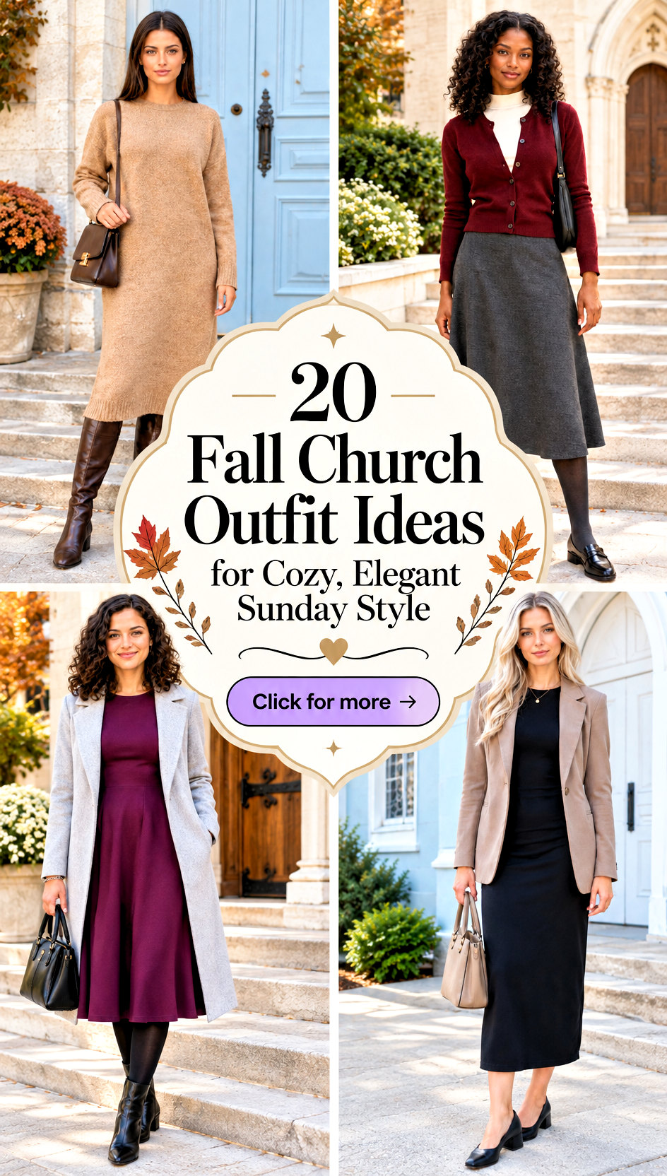 20 Fall Church Outfit Ideas for Cozy Elegant Sunday Style - 20 Fall Church Outfit Ideas for Cozy, Elegant Sunday Style