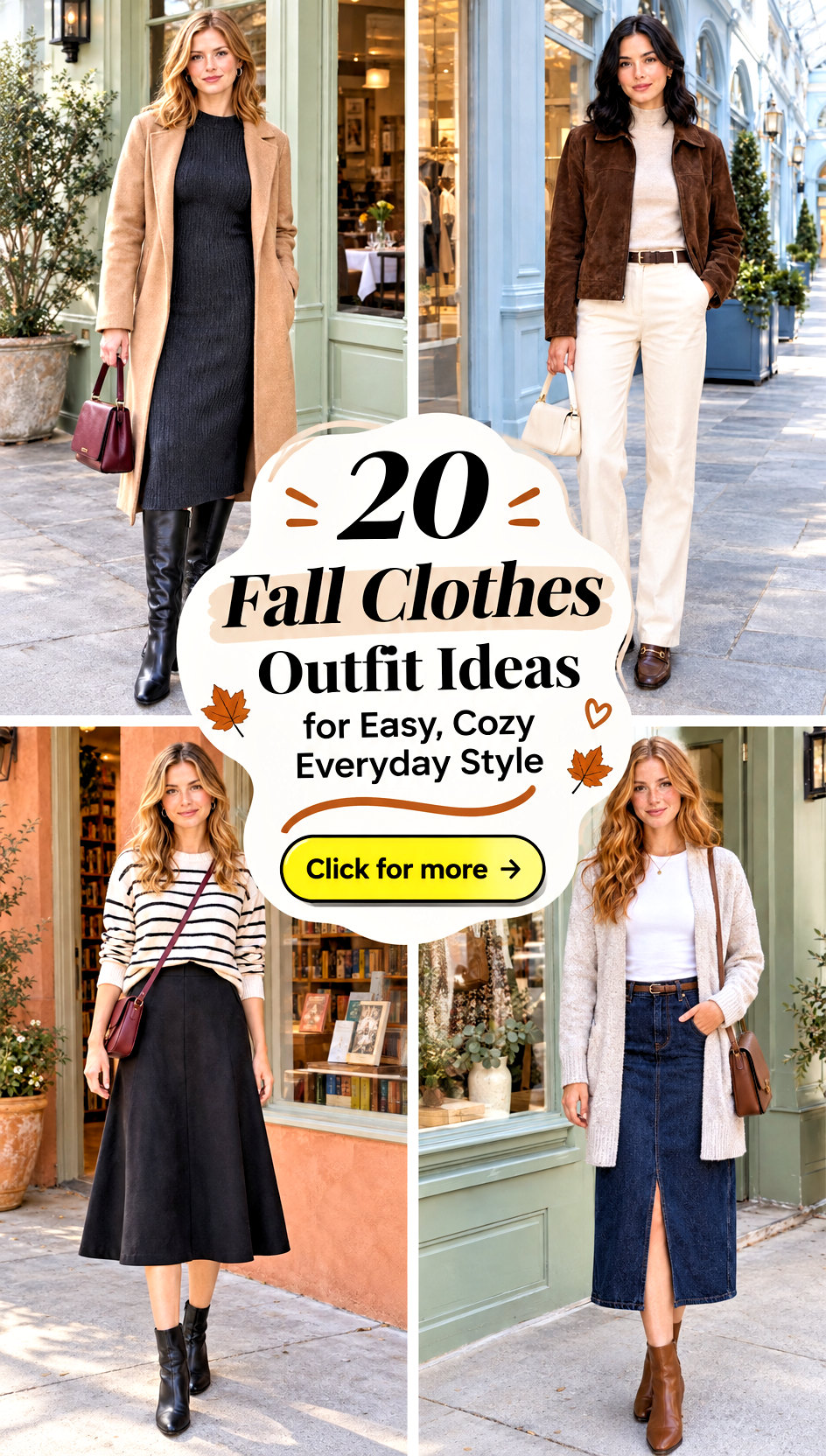 20 Fall Clothes Outfit Ideas for Easy Cozy Everyday Style - 20 Fall Clothes Outfit Ideas for Easy, Cozy Everyday Style