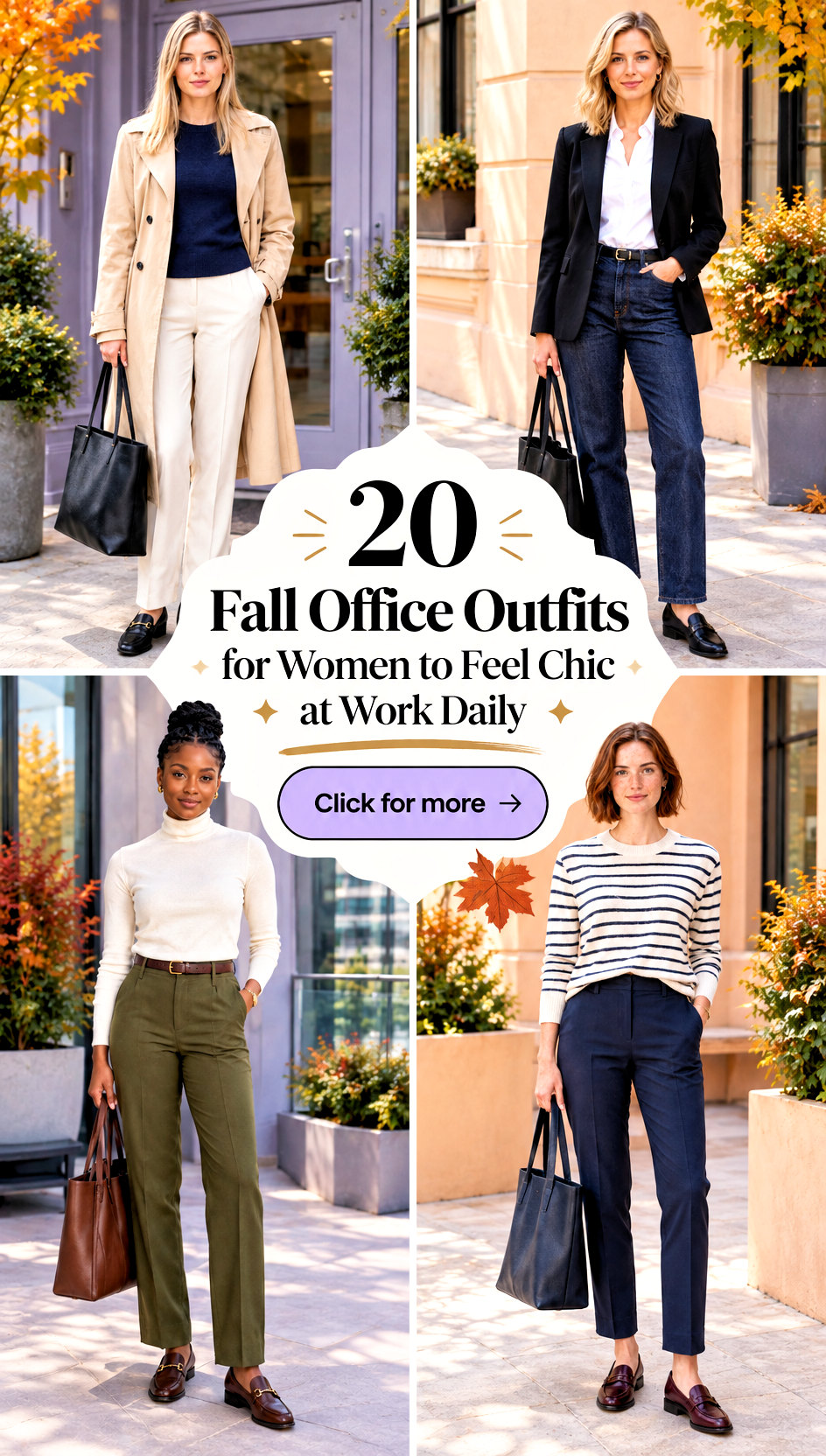20 Fall Office Outfits for Women to Feel Chic at Work Daily - 20 Fall Office Outfits for Women to Feel Chic at Work Daily