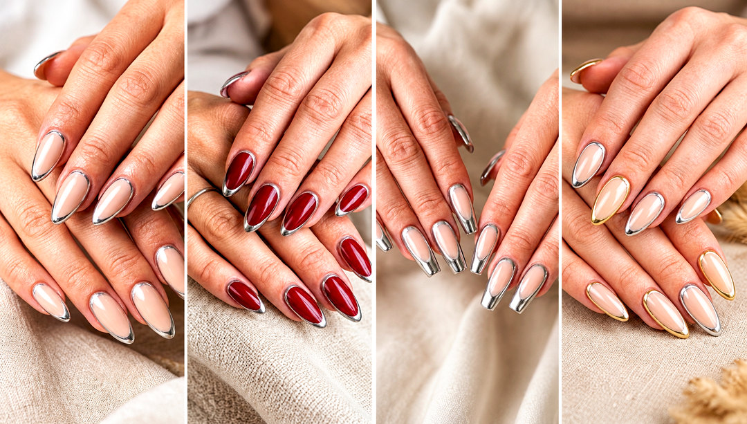 20 Luxury Chrome Outline Nail Ideas for a Chic Manicure