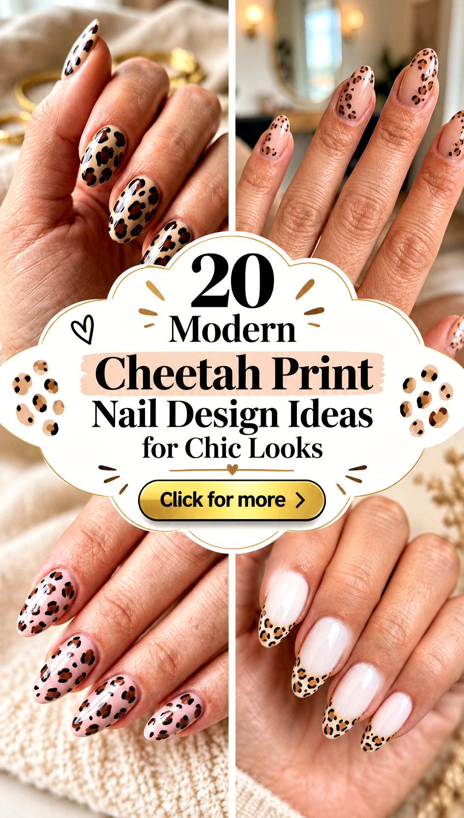 20 Modern Cheetah Print Nail Design Ideas for Chic Looks - 20 Modern Cheetah Print Nail Design Ideas for Chic Looks