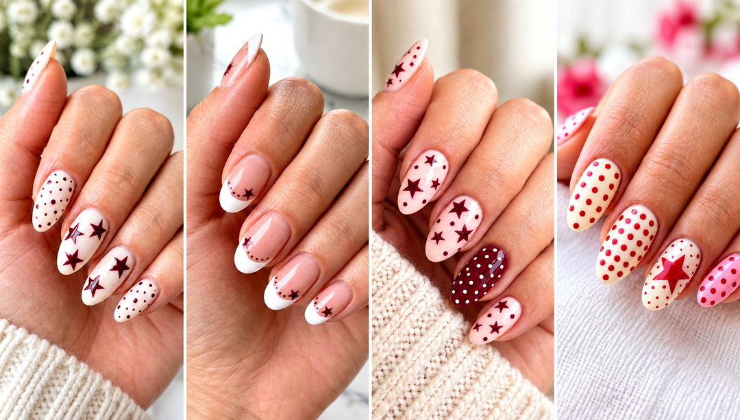 20 Star and Polka Dots Nail Design Ideas for Playful Looks