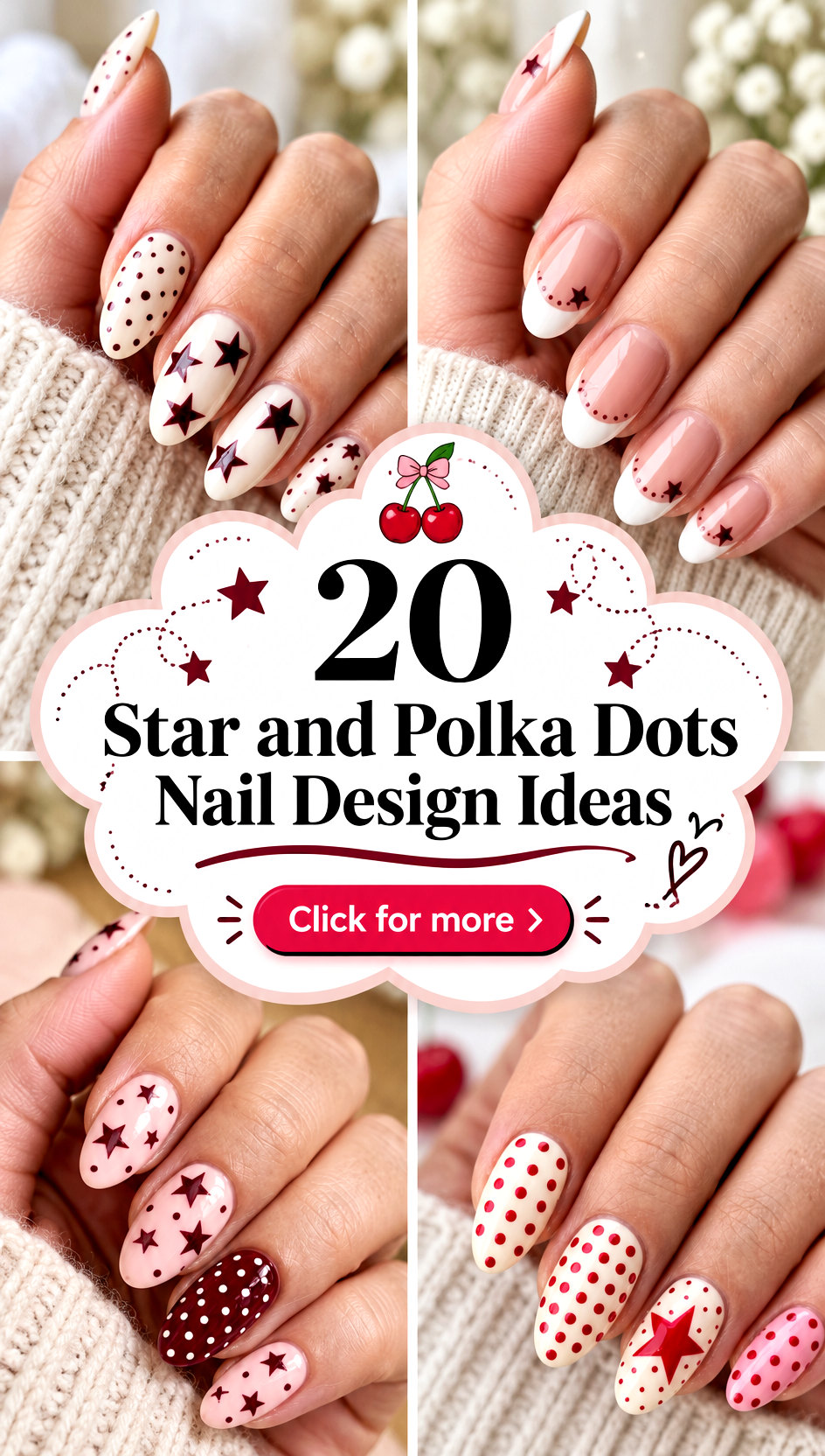 20 Star and Polka Dots Nail Design Ideas for Playful Looks - 20 Star and Polka Dots Nail Design Ideas for Playful Looks