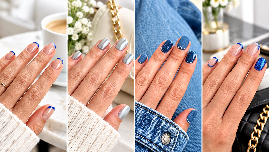 21 Blue Short Nail Art Inspiration Ideas for Chic Weekends