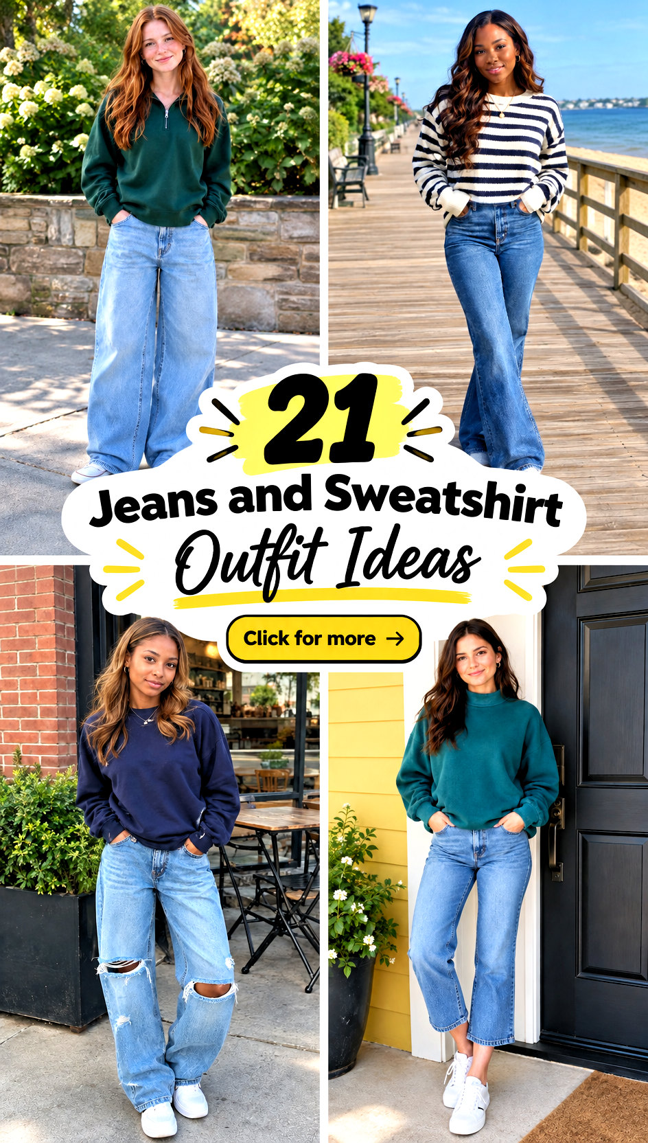 21 Jeans and Sweatshirt Outfit Ideas for Cozy Chic Days - 21 Jeans and Sweatshirt Outfit Ideas for Cozy, Chic Days