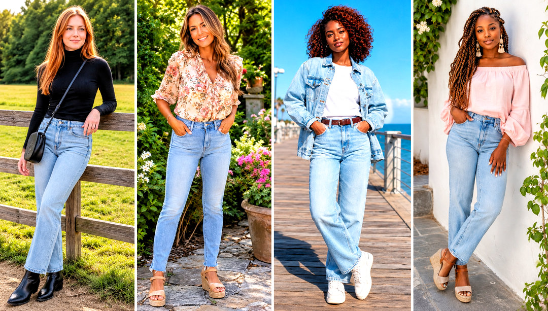 21 Light Denim Jeans Outfit Ideas for Effortless Weekend Chic