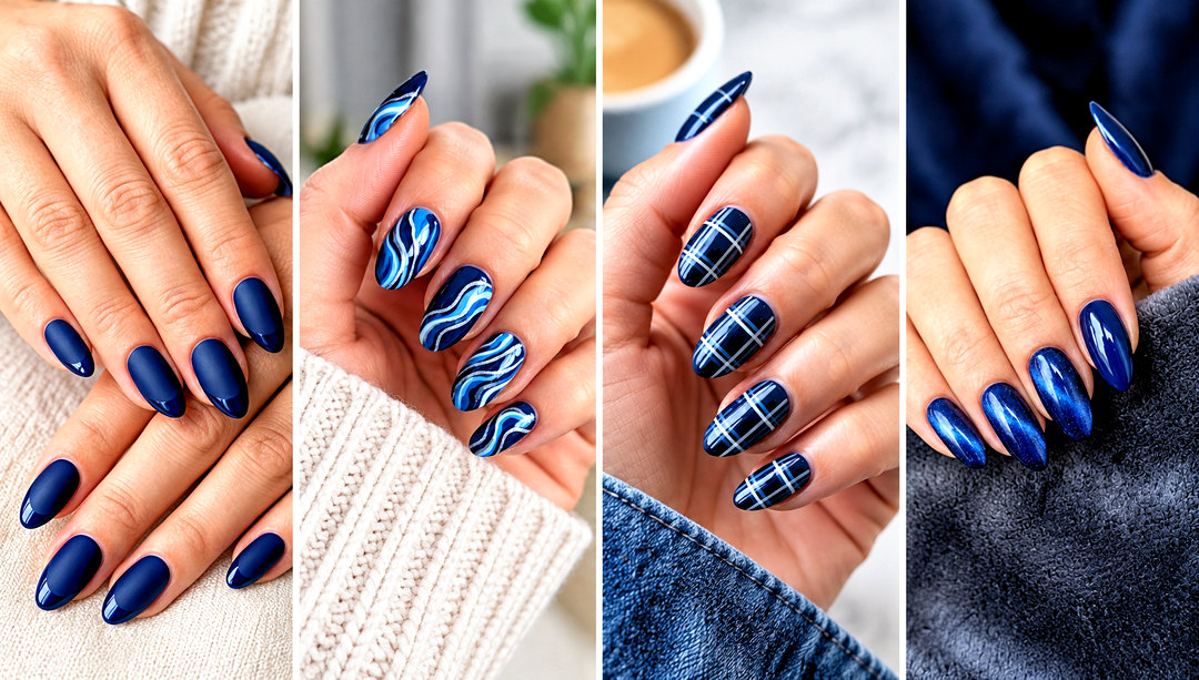 22 Dark Blue Nail Design Ideas for a Chic Evening Look