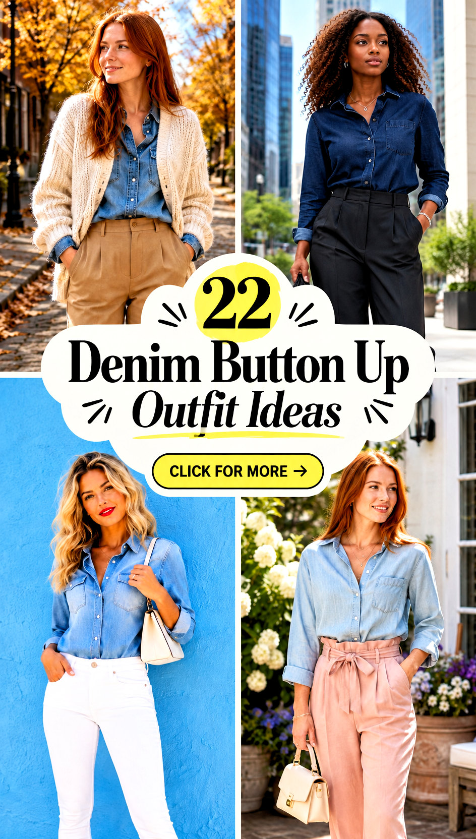 22 Denim Button Up Outfit Ideas for Effortless Casual Chic - 22 Denim Button Up Outfit Ideas for Effortless Casual Chic