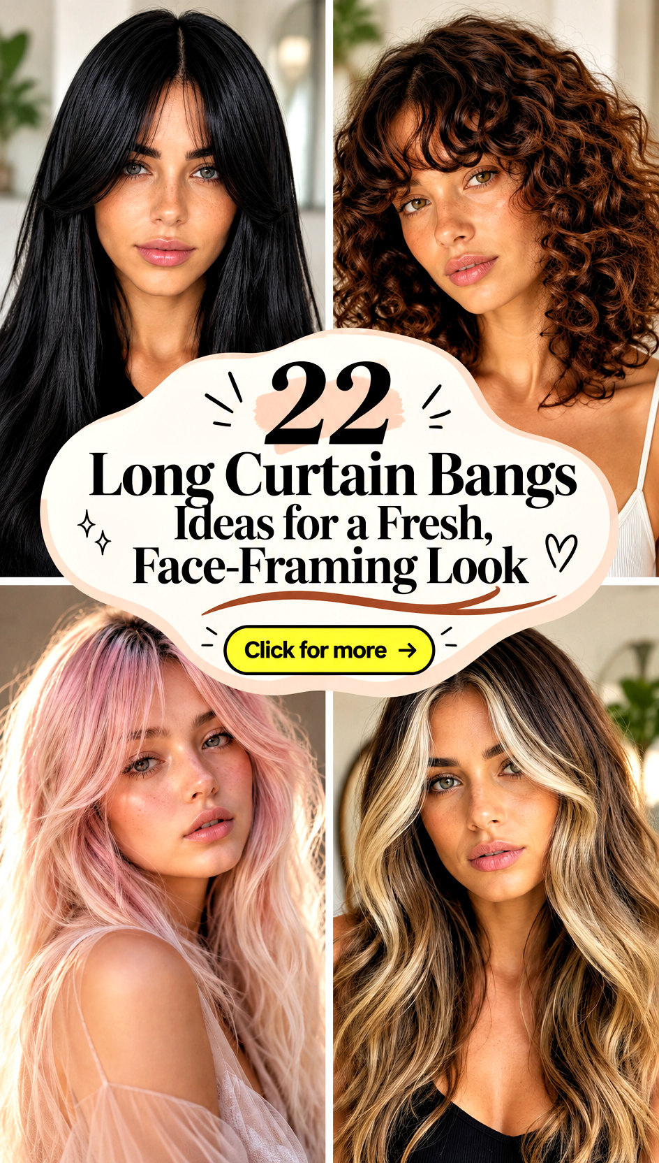 22 Long Curtain Bangs Ideas for a Fresh Face-Framing Look - 22 Long Curtain Bangs Ideas for a Fresh, Face-Framing Look