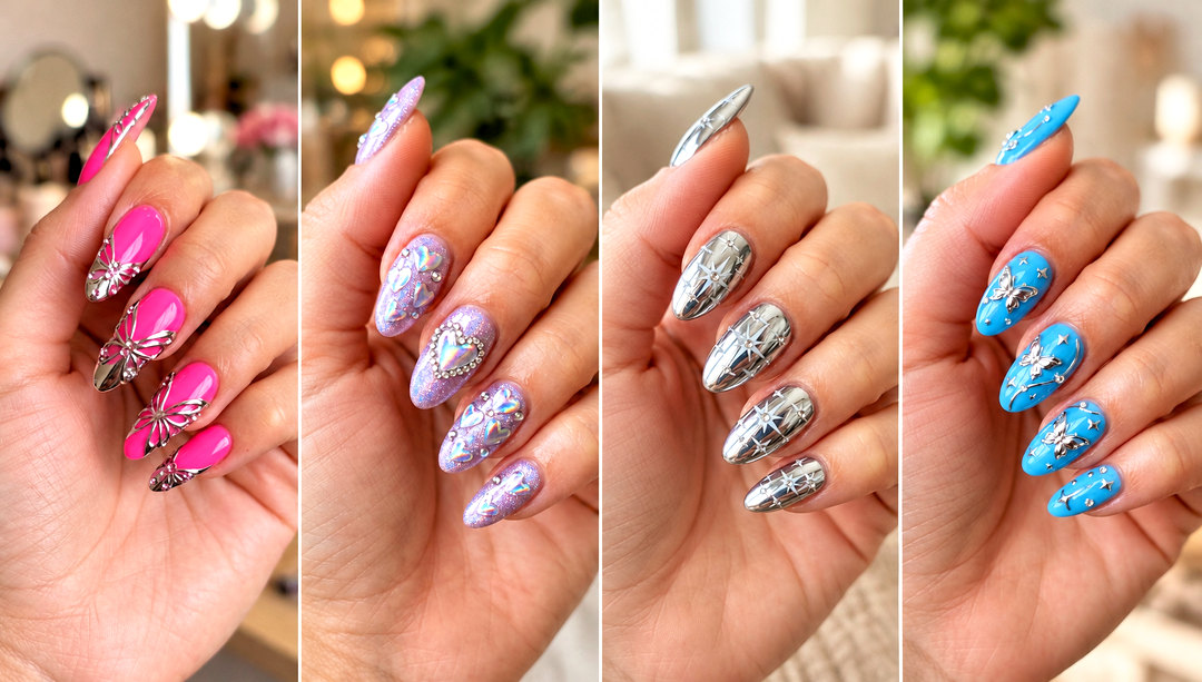 22 Retro Y2K Almond Nail Ideas for a Playful Style Revival