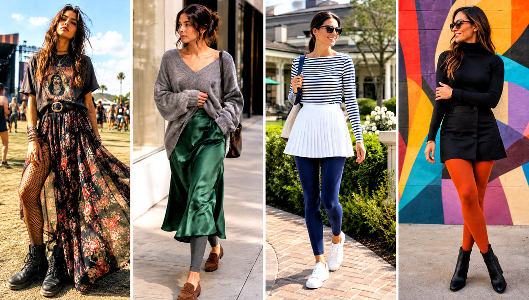 22 Skirt With Leggings Outfit Ideas for Cozy Chic Layers