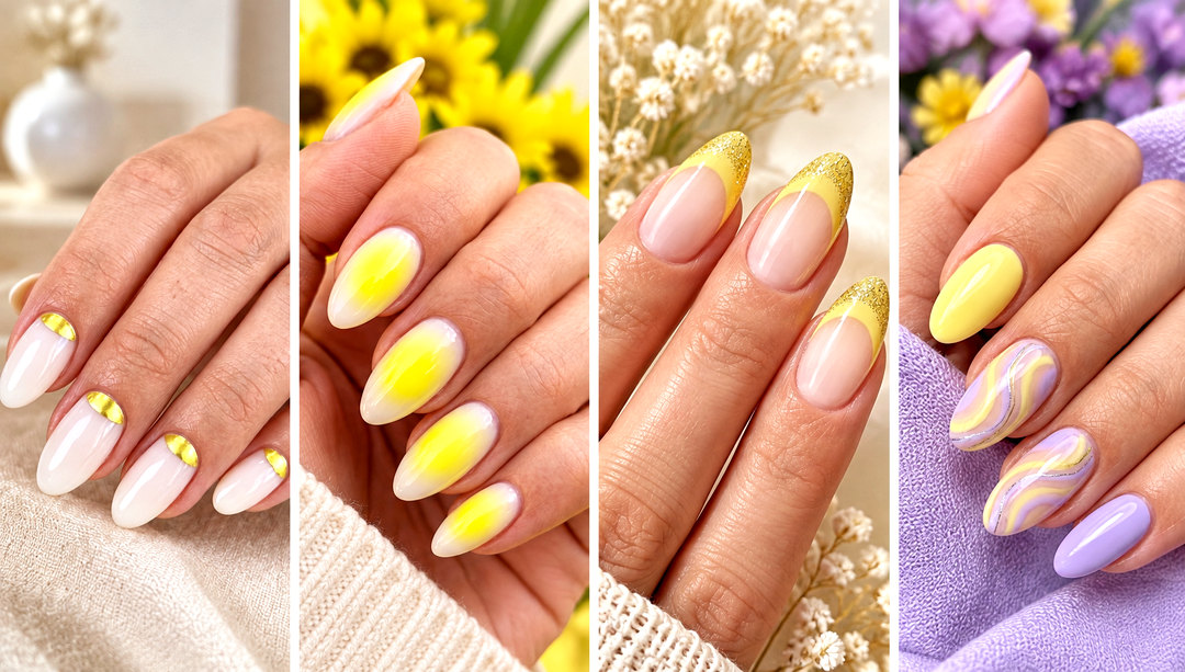 22 Sunlit Tips Yellow Nail Design Ideas for Summer Joy