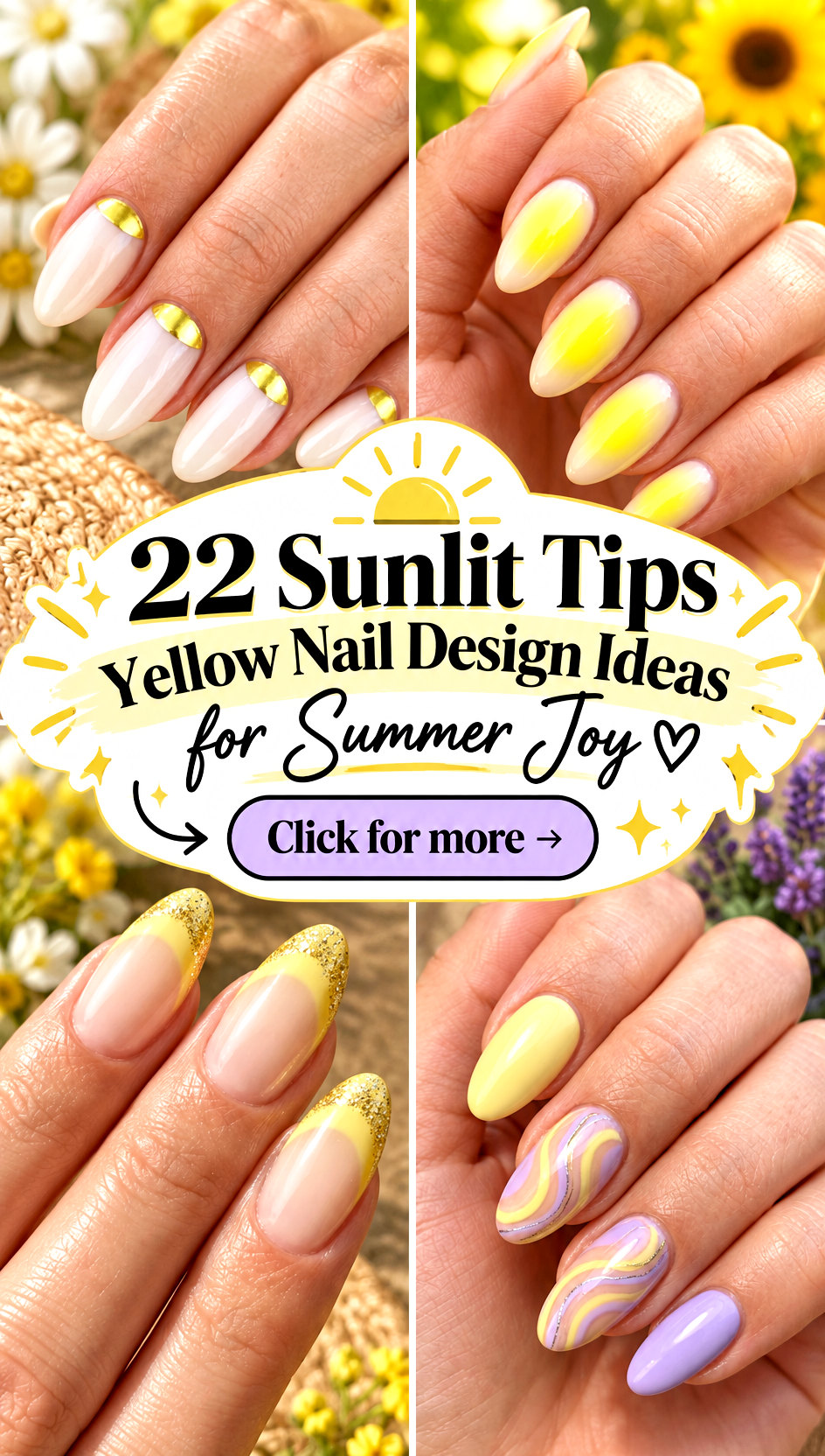 22 Sunlit Tips Yellow Nail Design Ideas for Summer Joy - 22 Sunlit Tips Yellow Nail Design Ideas for Summer Joy