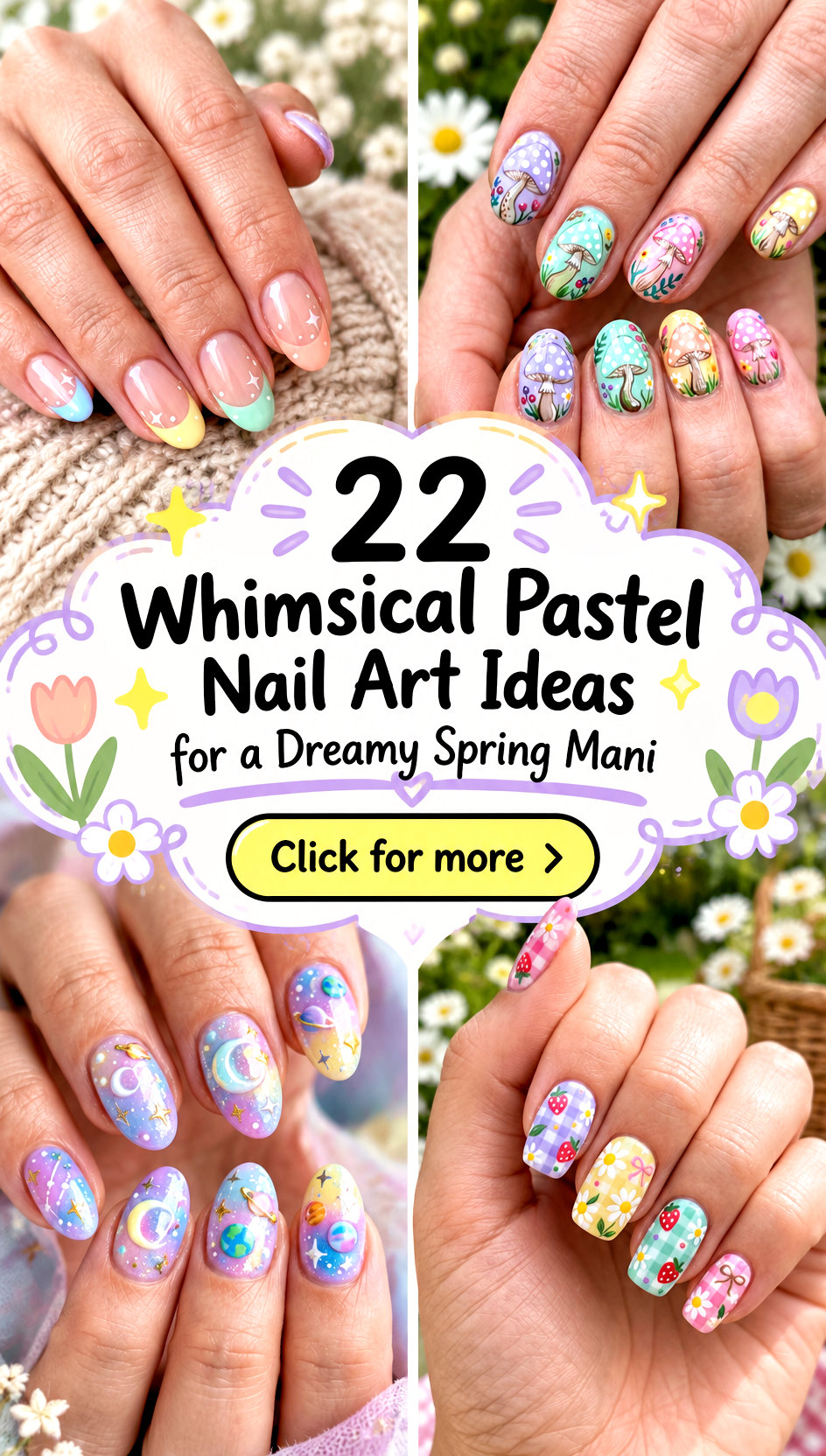 22 Whimsical Pastel Nail Art Ideas for a Dreamy Spring Mani - 22 Whimsical Pastel Nail Art Ideas for a Dreamy Spring Mani