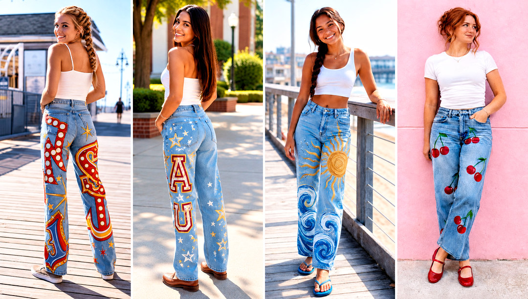 23 Custom Hand Painted Senior Jeans Ideas for a Bold Debut