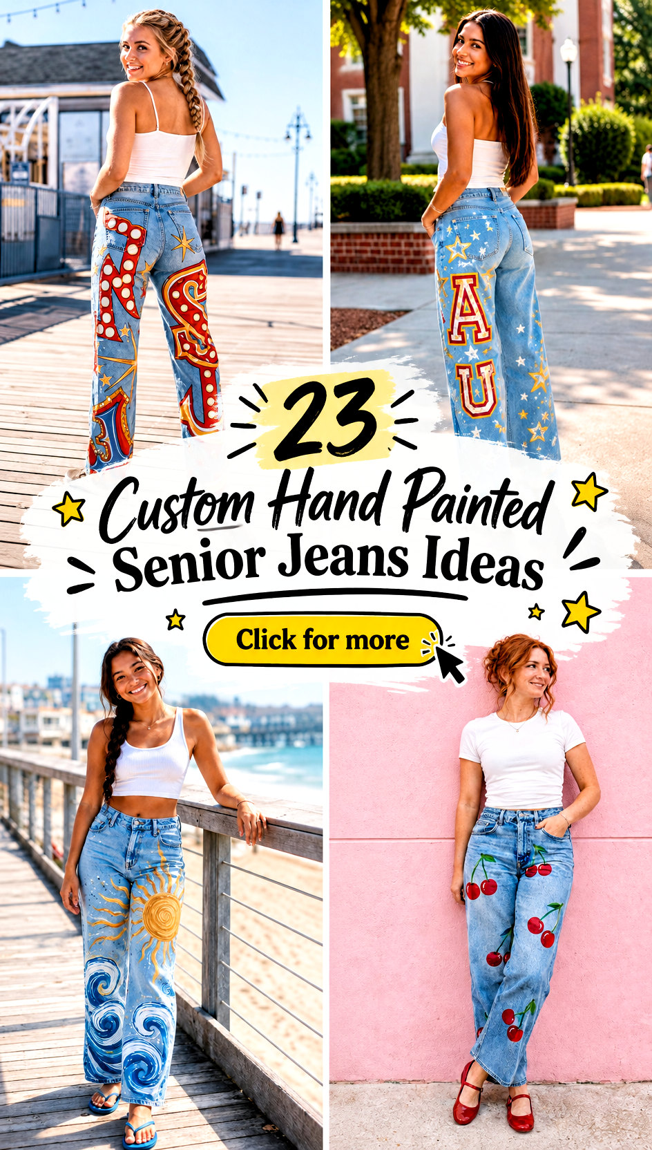23 Custom Hand Painted Senior Jeans Ideas for a Bold Debut - 23 Custom Hand Painted Senior Jeans Ideas for a Bold Debut