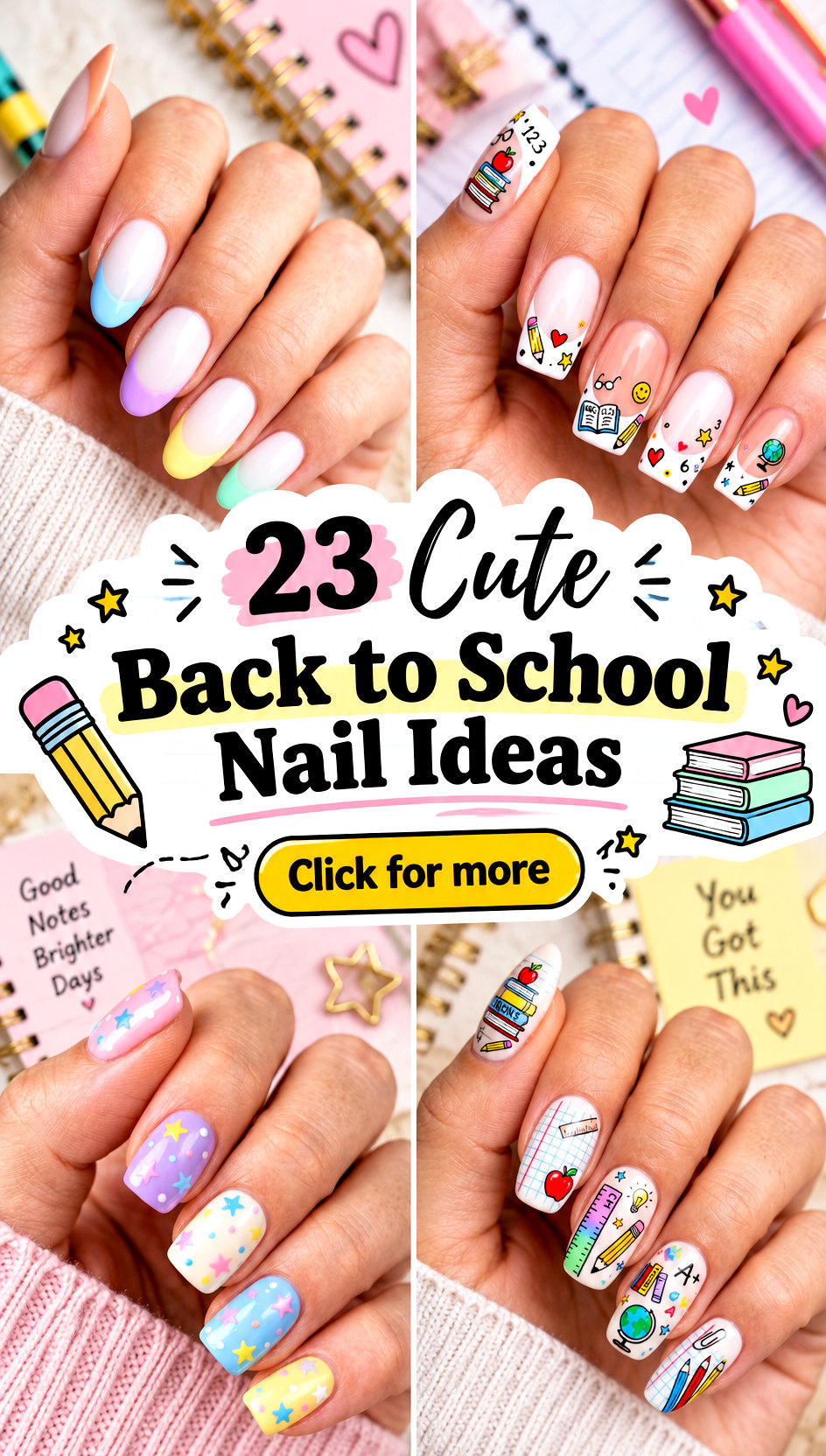 23 Cute Back to School Nail Ideas for a Fresh Semester Look - 23 Cute Back to School Nail Ideas for a Fresh Semester Look