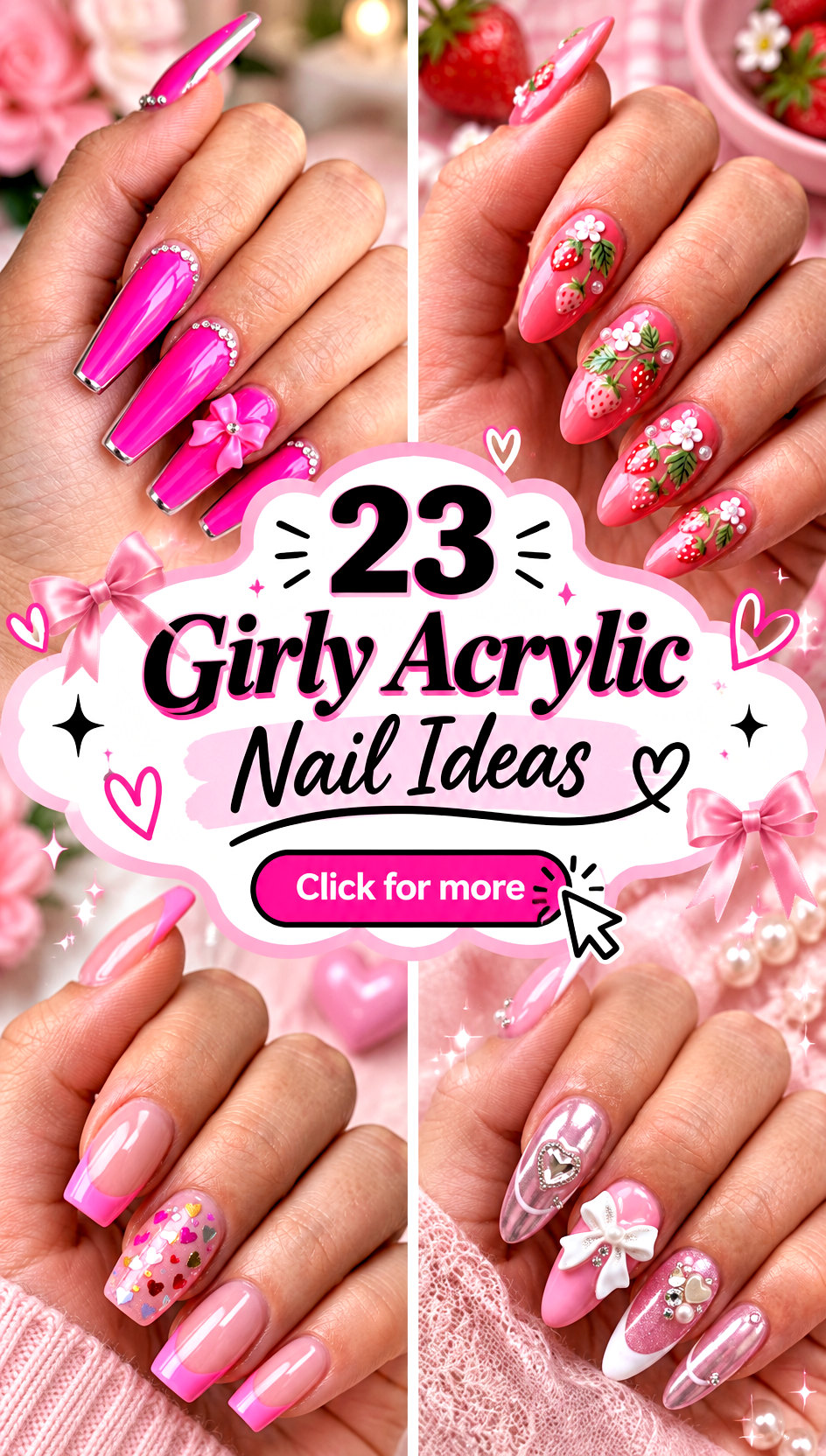 23 Girly Acrylic Nail Ideas for a Sweet Playful Style Refresh - 23 Girly Acrylic Nail Ideas for a Sweet, Playful Style Refresh