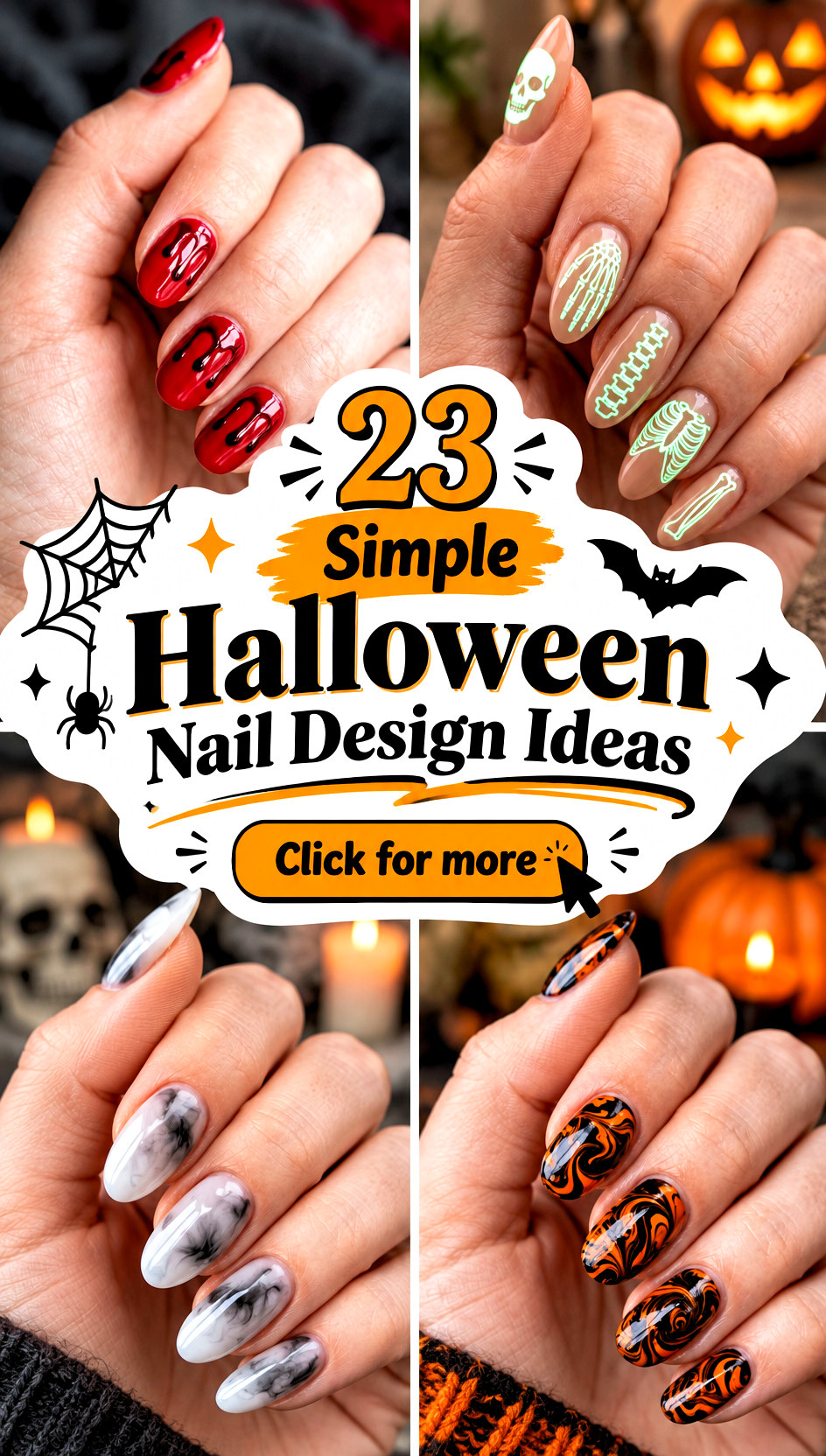 23 Simple Halloween Nail Design Ideas for Spooky Easy Style - 23 Simple Halloween Nail Design Ideas for Spooky, Easy Style