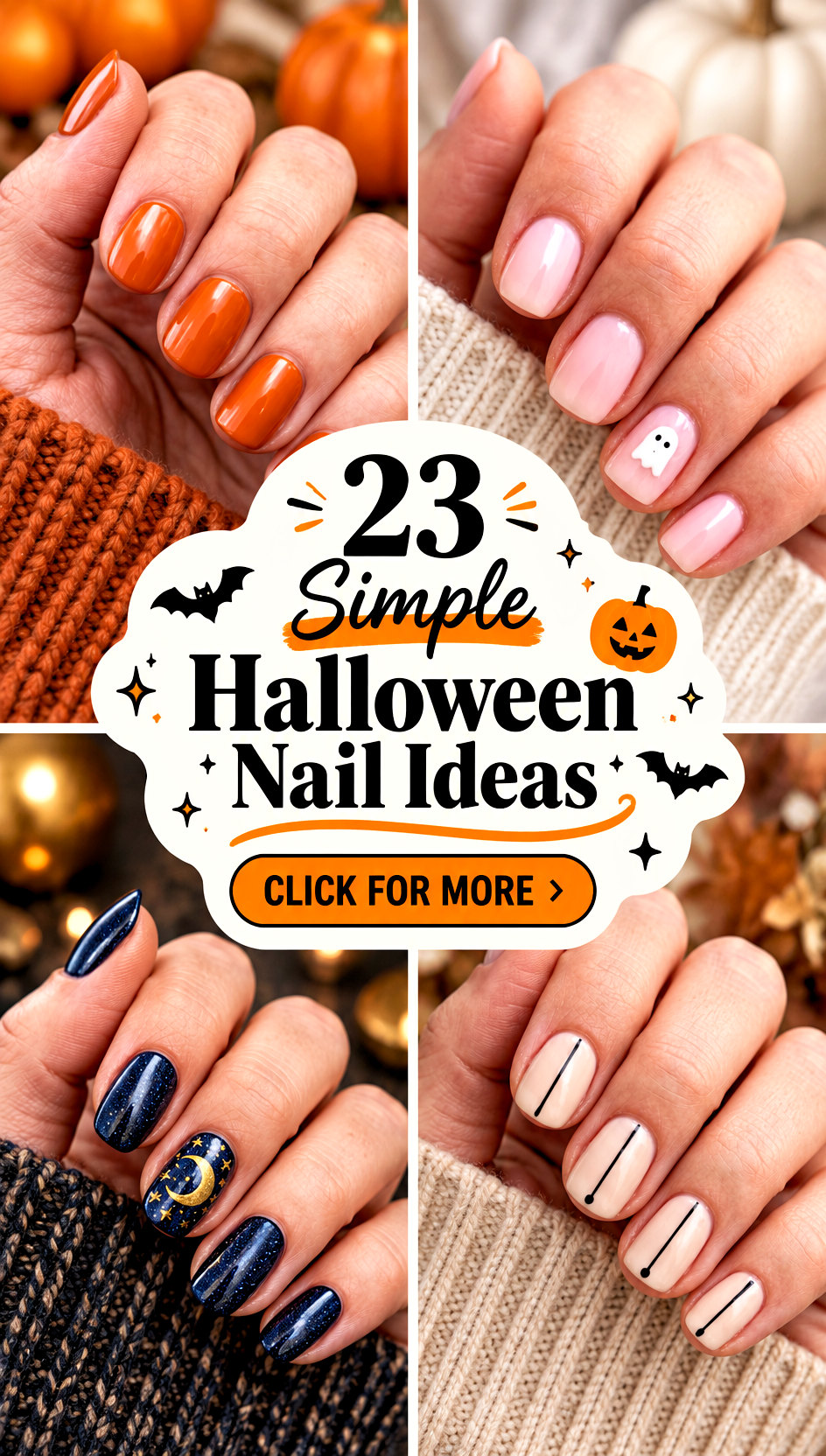 23 Simple Halloween Nail Ideas for a Cute and Spooky Look - 23 Simple Halloween Nail Ideas for a Cute and Spooky Look