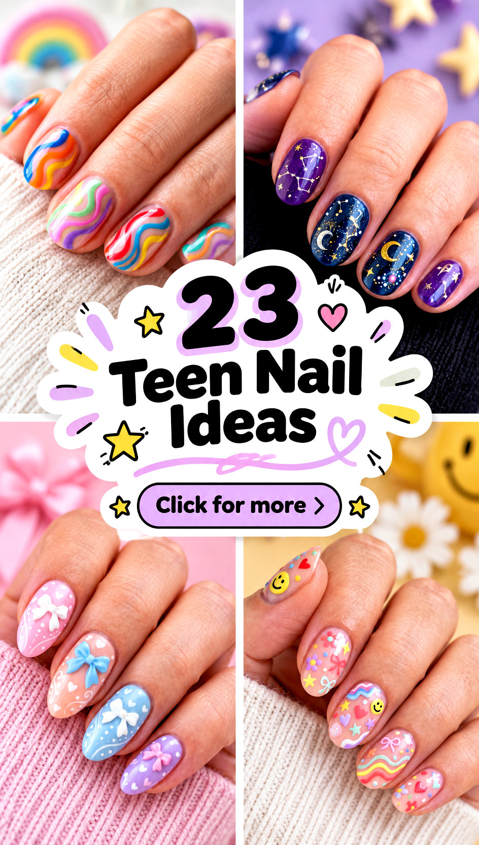 23 Teen Nail Ideas for Cute School and Weekend Manicures - 23 Teen Nail Ideas for Cute School and Weekend Manicures