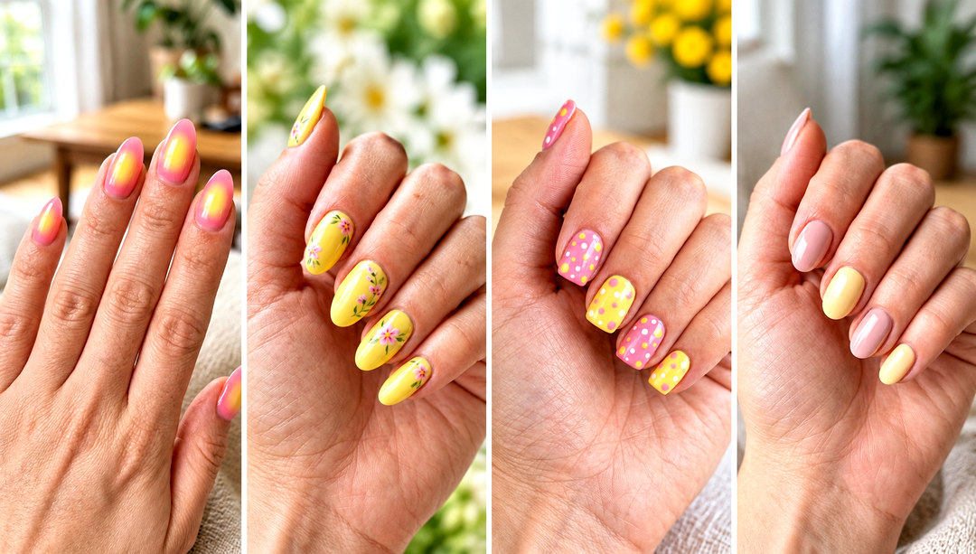 23 Yellow Pink Summer Nail Ideas for Bright Happy Beach Days